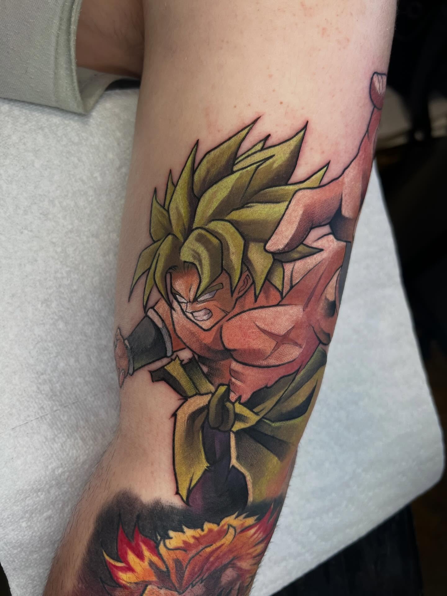 Color anime-inspired tattoo by Juan Palomares